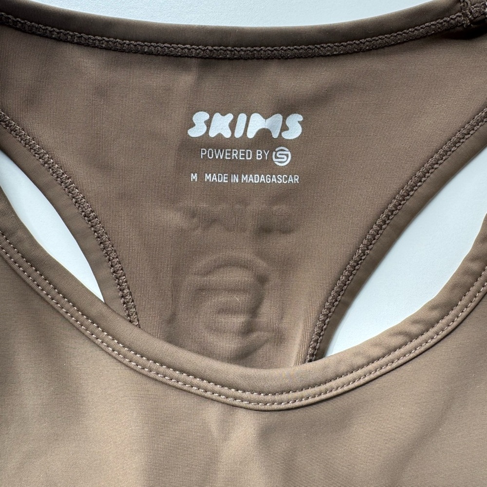 SKIMS Taupe Ribbed Racerback Crop - Picture 7 of 10